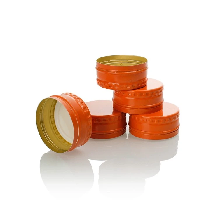 28mm Orange Aluminum Bottle Caps suppliers